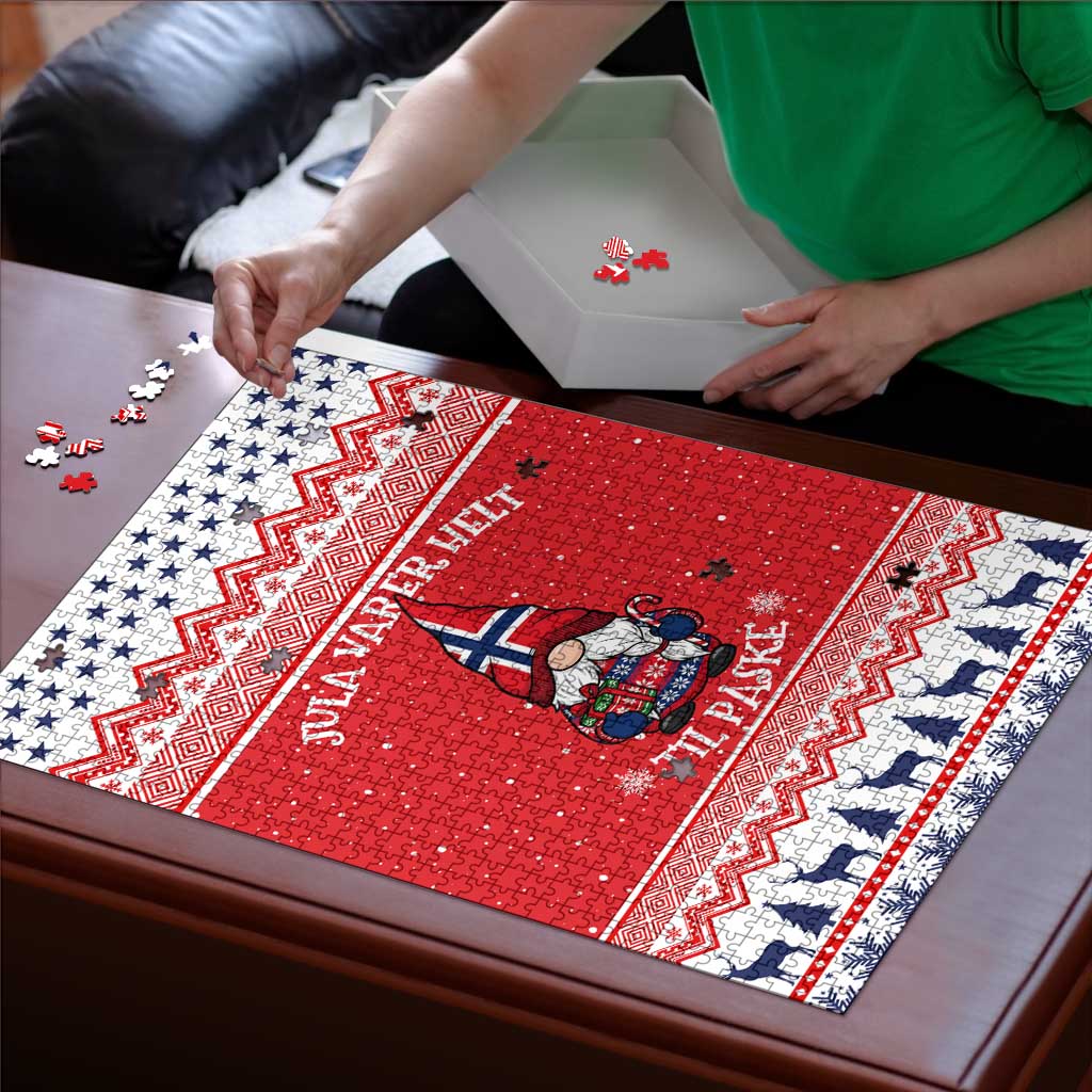 Norway Christmas Puzzle Lovely Nordic Gnome - Wonder Print Shop