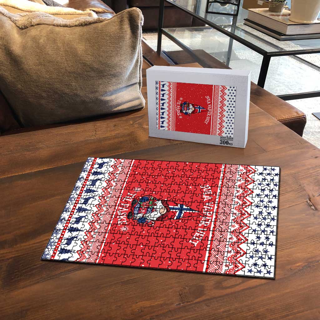 Norway Christmas Puzzle Lovely Nordic Gnome - Wonder Print Shop