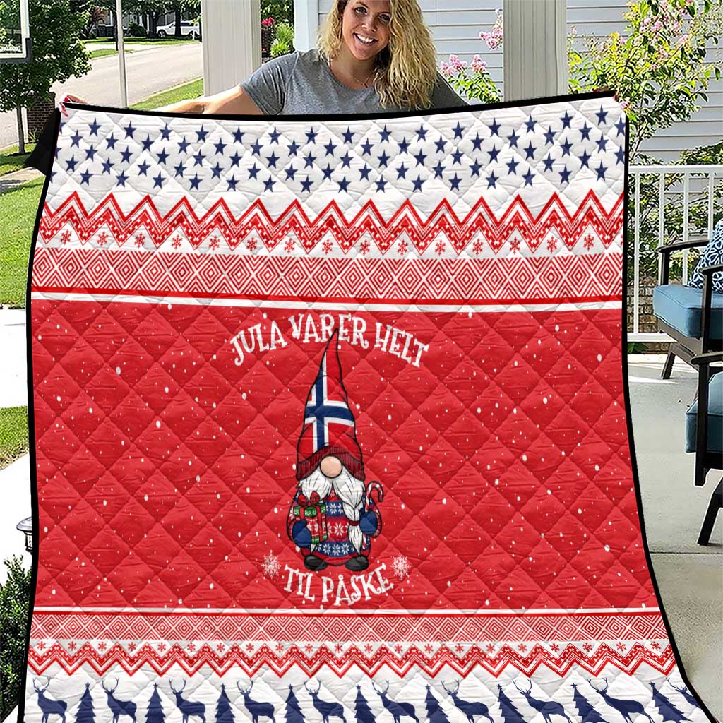 Norway Christmas Quilt Lovely Nordic Gnome - Wonder Print Shop