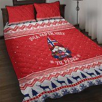 Norway Christmas Quilt Bed Set Lovely Nordic Gnome - Wonder Print Shop