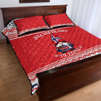 Norway Christmas Quilt Bed Set Lovely Nordic Gnome - Wonder Print Shop
