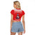 Norway Christmas Raglan Cropped T Shirt Lovely Nordic Gnome - Wonder Print Shop