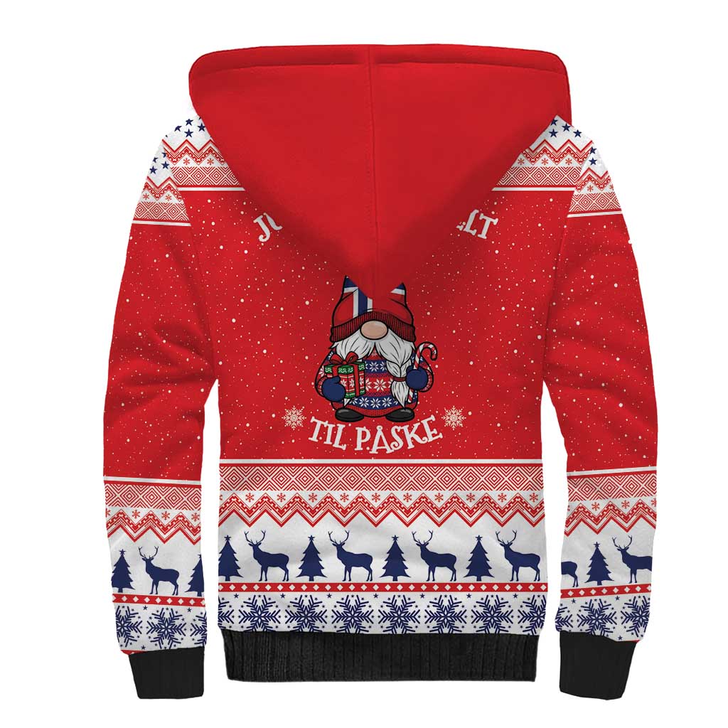 Norway Christmas Sherpa Hoodie Lovely Nordic Gnome - Wonder Print Shop