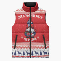 Norway Christmas Sleeveless Puffer Jacket Lovely Nordic Gnome - Wonder Print Shop