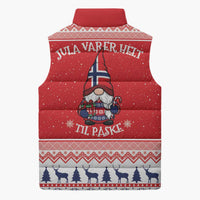 Norway Christmas Sleeveless Puffer Jacket Lovely Nordic Gnome - Wonder Print Shop