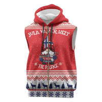 Norway Christmas Sleeveless Zip Hoodie Lovely Nordic Gnome - Wonder Print Shop