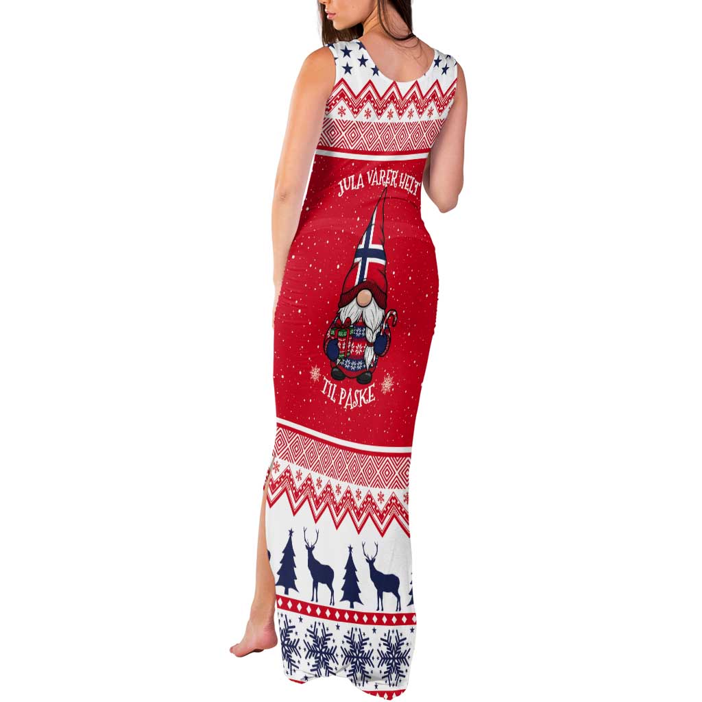 Norway Christmas Tank Maxi Dress Lovely Nordic Gnome - Wonder Print Shop