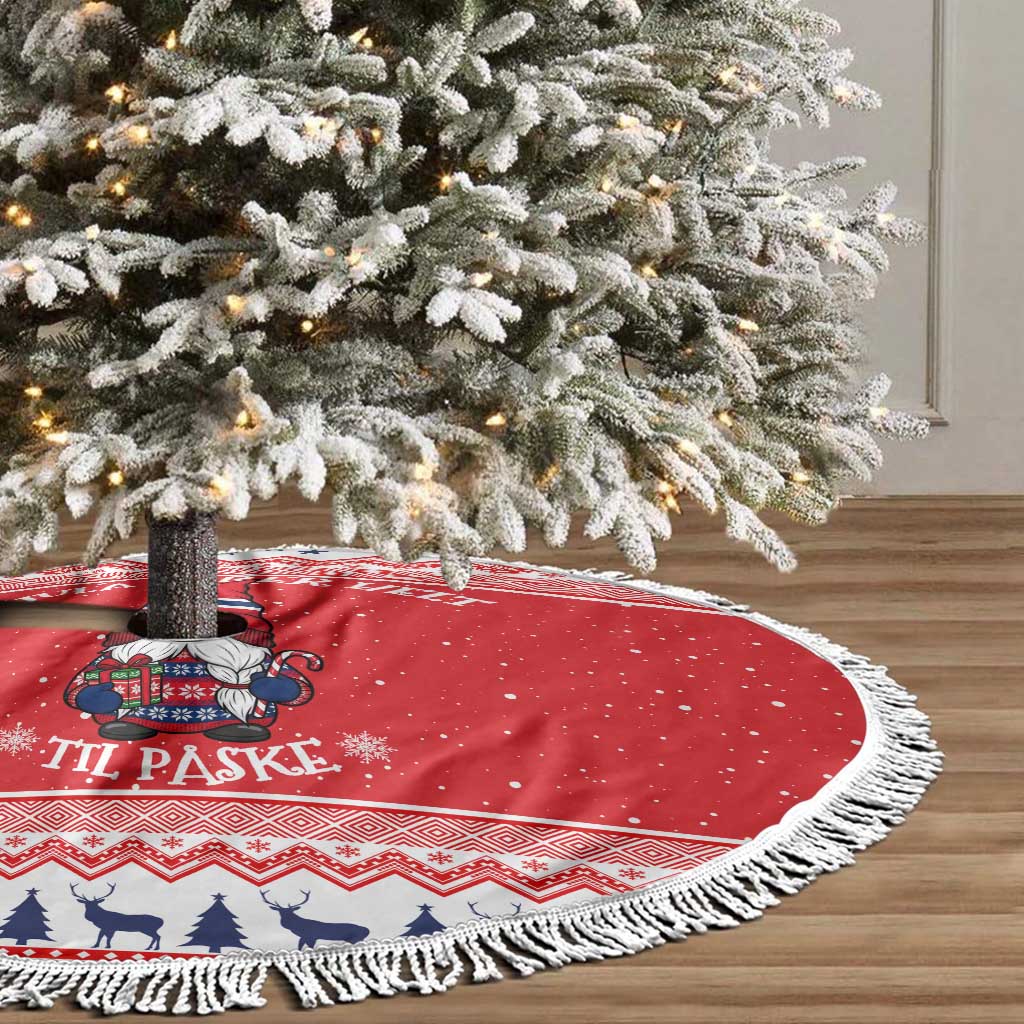Norway Christmas Tree Skirt Lovely Nordic Gnome - Wonder Print Shop