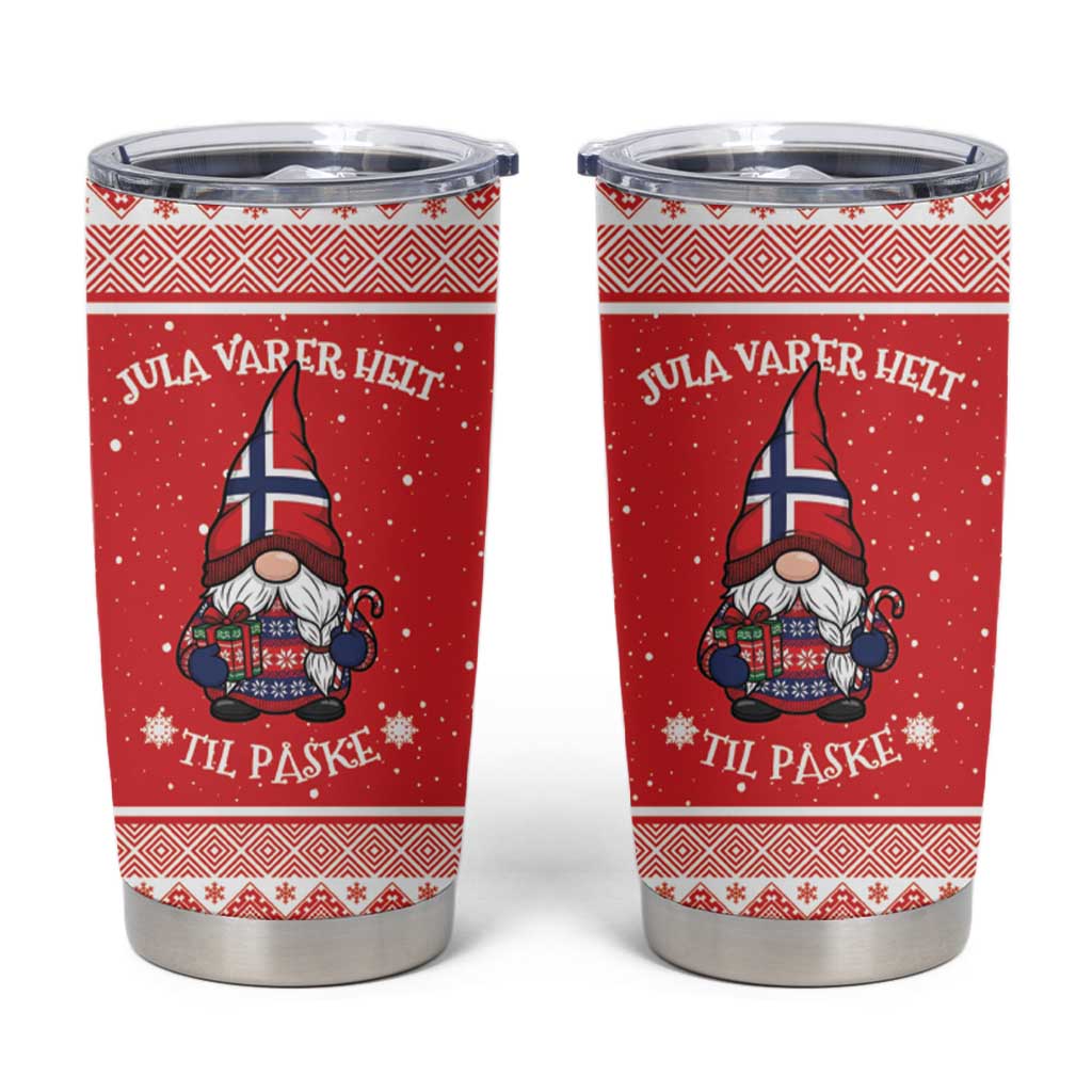 Norway Christmas Tumbler Cup Lovely Nordic Gnome - Wonder Print Shop