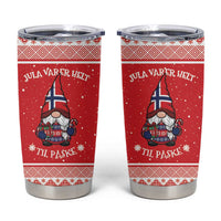 Norway Christmas Tumbler Cup Lovely Nordic Gnome - Wonder Print Shop
