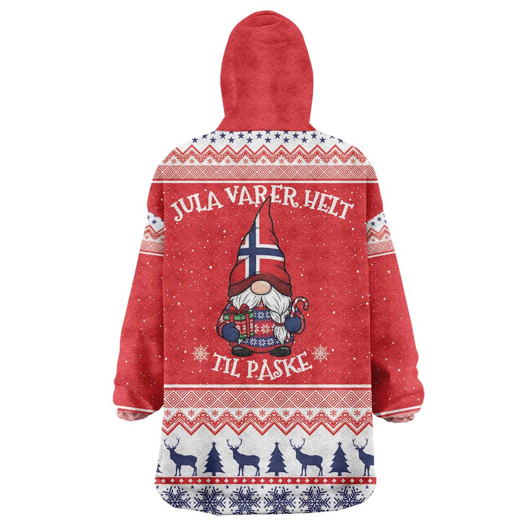 Norway Christmas Wearable Blanket Hoodie Lovely Nordic Gnome - Wonder Print Shop