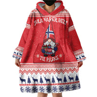 Norway Christmas Wearable Blanket Hoodie Lovely Nordic Gnome - Wonder Print Shop