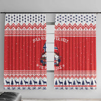 Norway Christmas Window Curtain Lovely Nordic Gnome - Wonder Print Shop