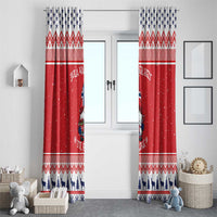 Norway Christmas Window Curtain Lovely Nordic Gnome - Wonder Print Shop