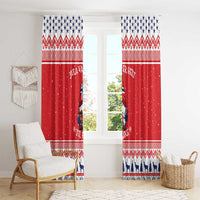 Norway Christmas Window Curtain Lovely Nordic Gnome - Wonder Print Shop