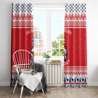 Norway Christmas Window Curtain Lovely Nordic Gnome - Wonder Print Shop