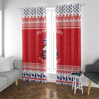 Norway Christmas Window Curtain Lovely Nordic Gnome - Wonder Print Shop