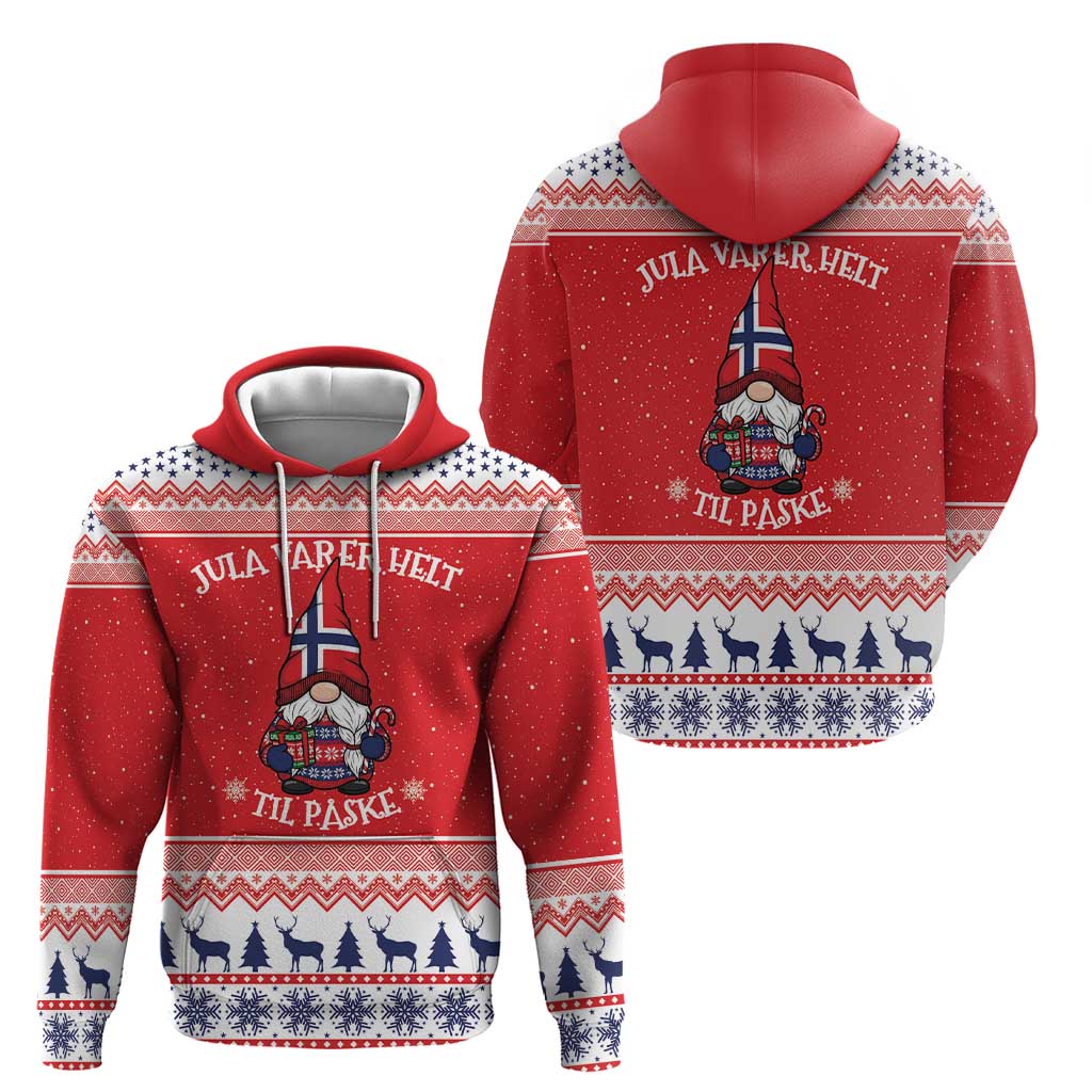 Norway Christmas Zip Hoodie Lovely Nordic Gnome - Wonder Print Shop