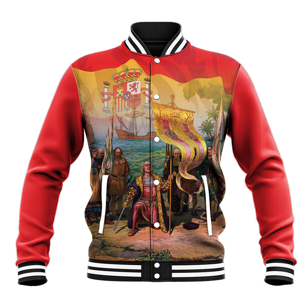 Spain National Day Baseball Jacket Christopher Columbus Discovery 1492