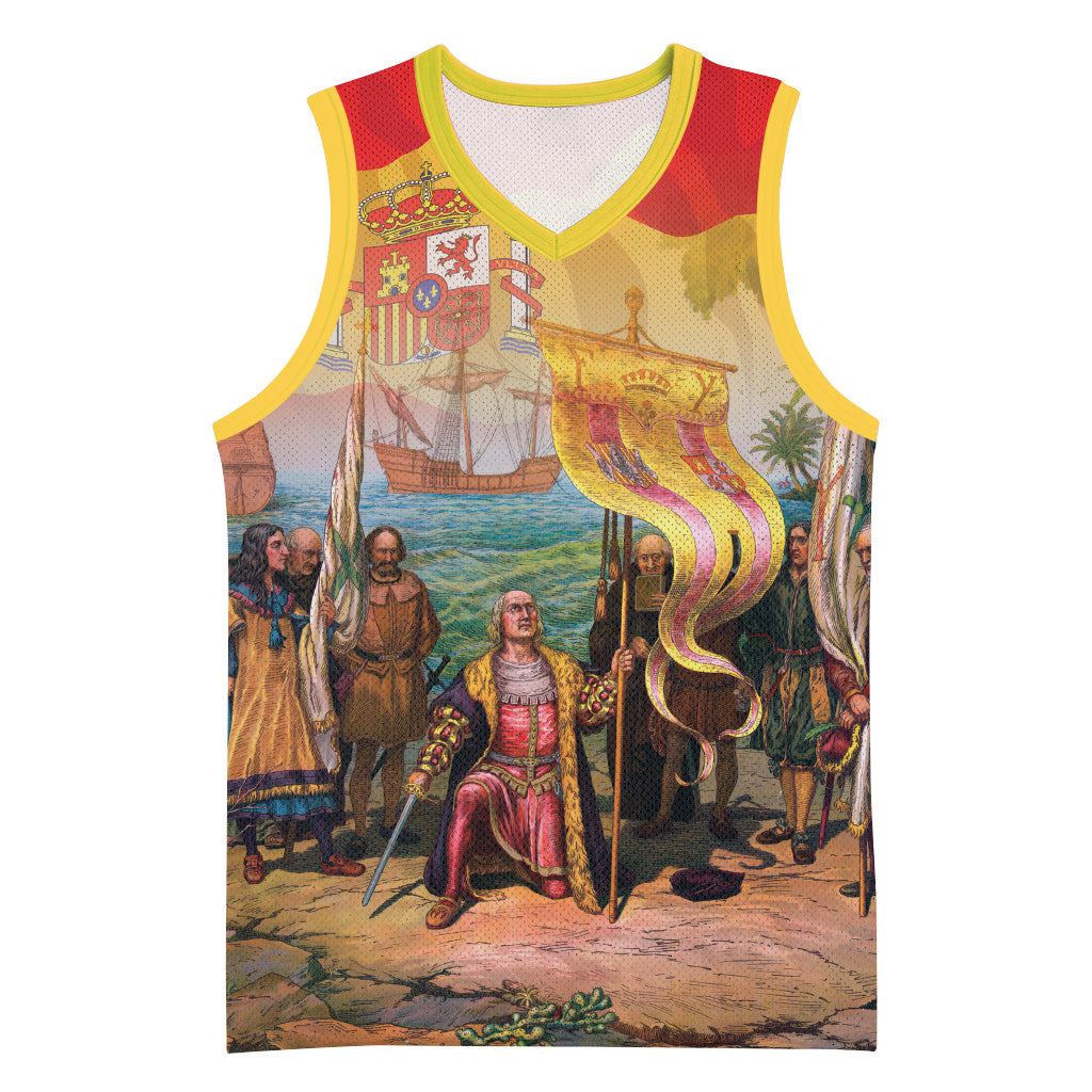 Spain National Day Basketball Jersey Christopher Columbus Discovery 1492