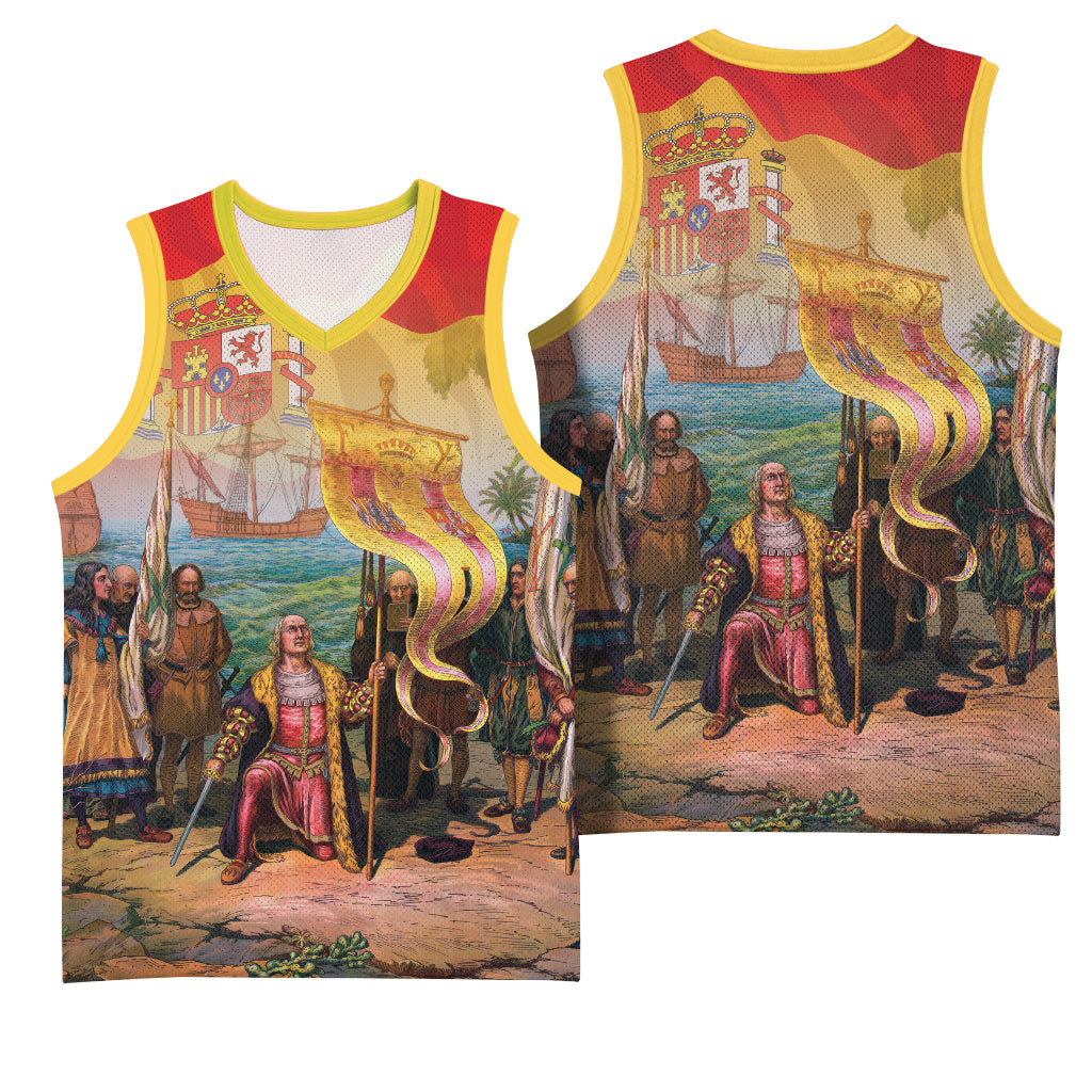 Spain National Day Basketball Jersey Christopher Columbus Discovery 1492