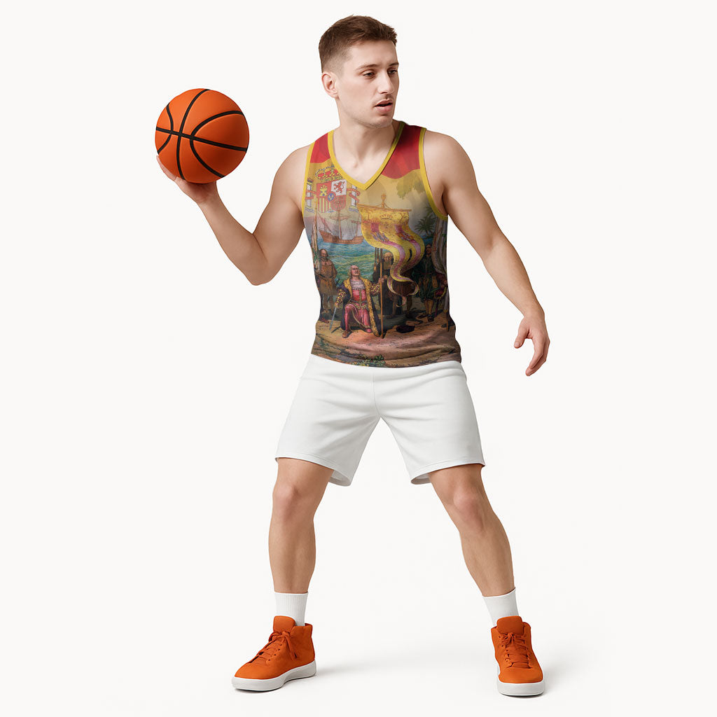 Spain National Day Basketball Jersey Christopher Columbus Discovery 1492