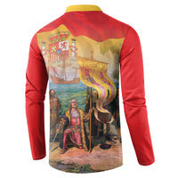 Spain National Day Button Sweatshirt Christopher Columbus Discovery 1492