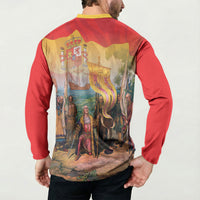 Spain National Day Button Sweatshirt Christopher Columbus Discovery 1492