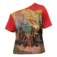 Spain National Day Cross Shoulder Shirt Christopher Columbus Discovery 1492
