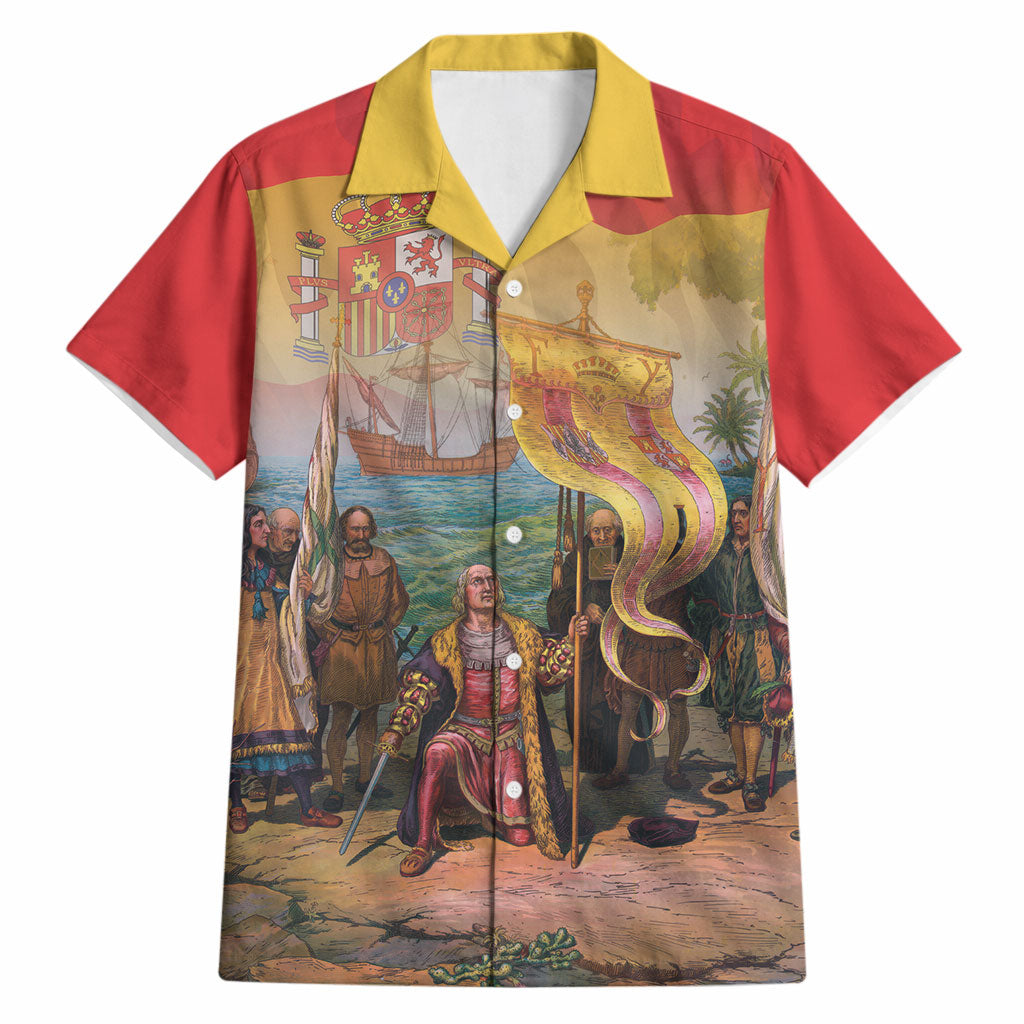 Spain National Day Hawaiian Shirt Christopher Columbus Discovery 1492