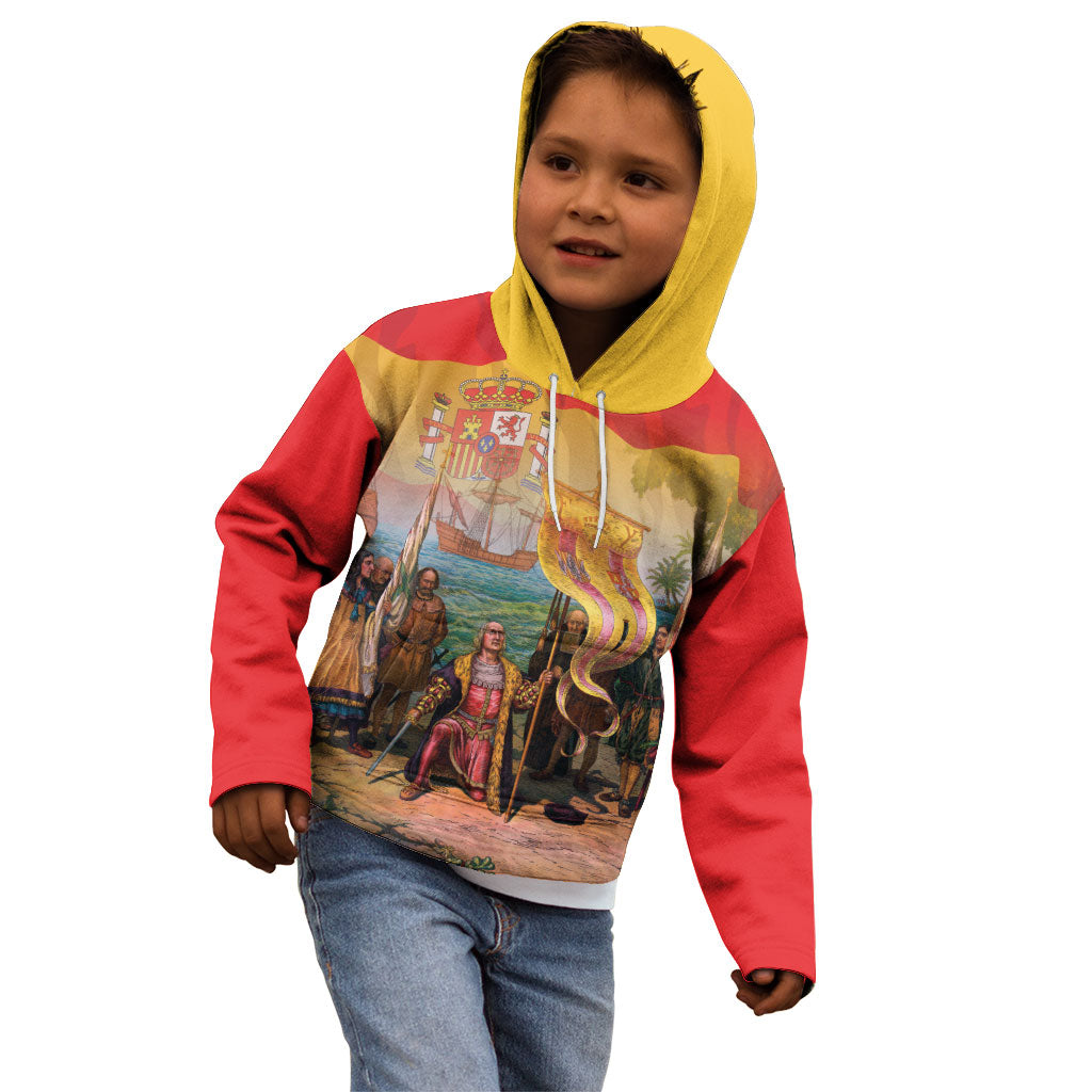Spain National Day Kid Hoodie Christopher Columbus Discovery 1492