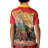 Spain National Day Kid Polo Shirt Christopher Columbus Discovery 1492