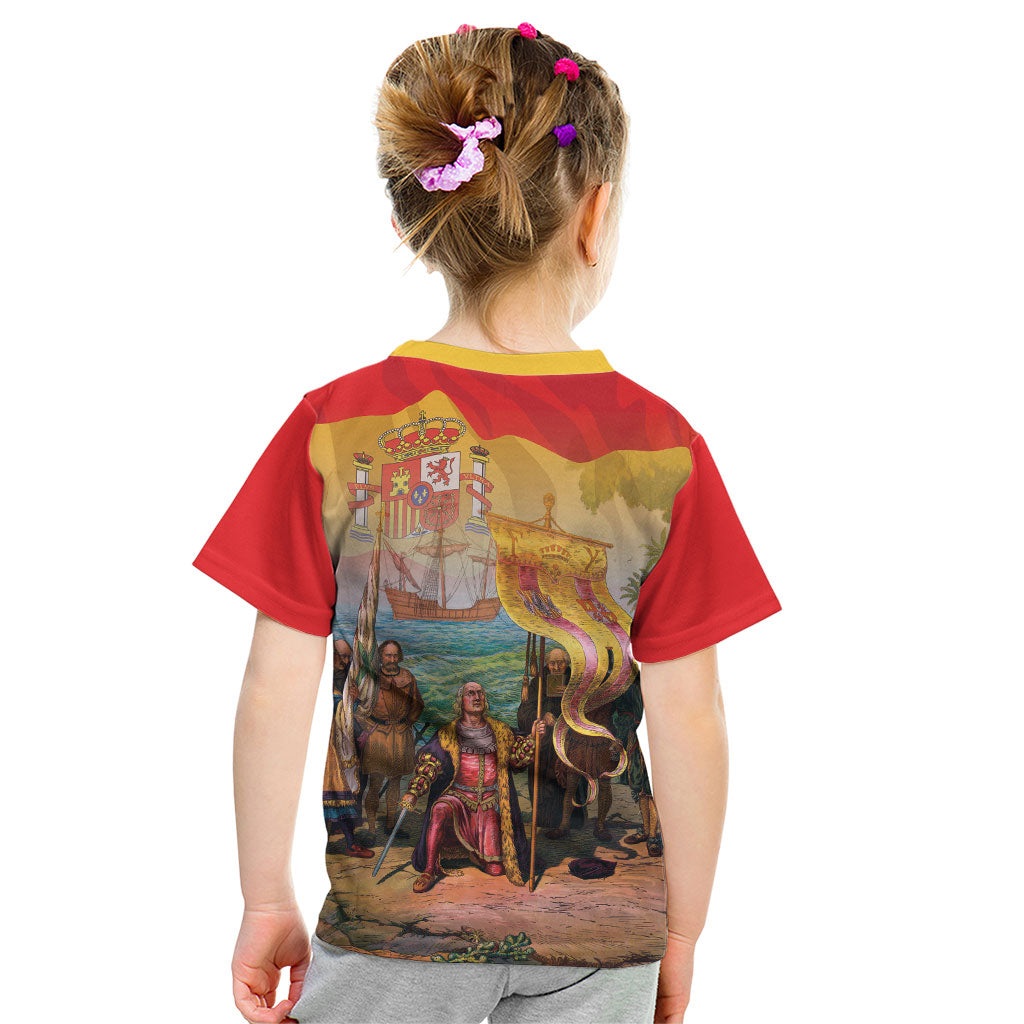 Spain National Day Kid T Shirt Christopher Columbus Discovery 1492