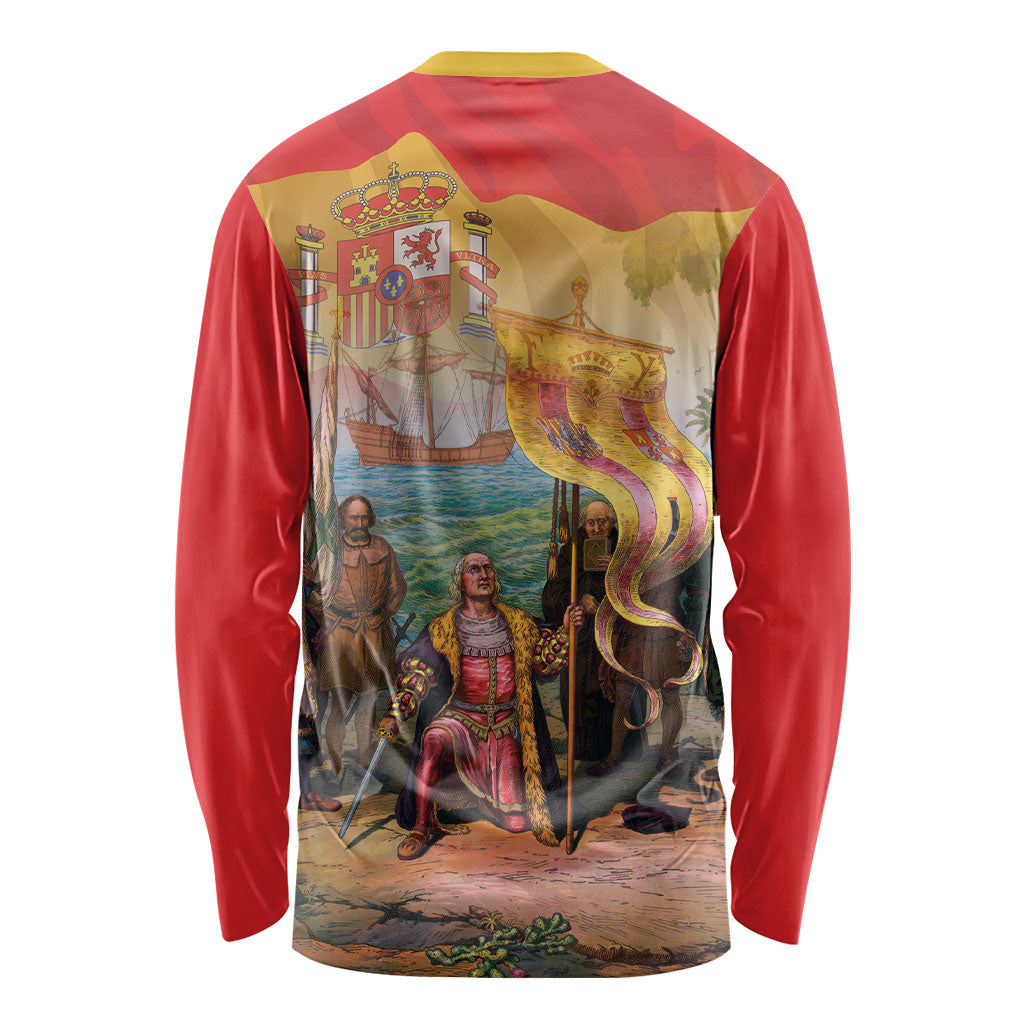 Spain National Day Long Sleeve Shirt Christopher Columbus Discovery 1492