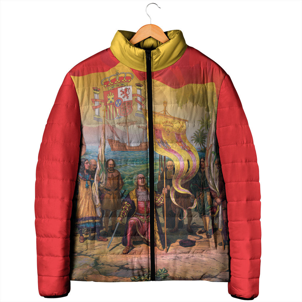 Spain National Day Padded Jacket Christopher Columbus Discovery 1492