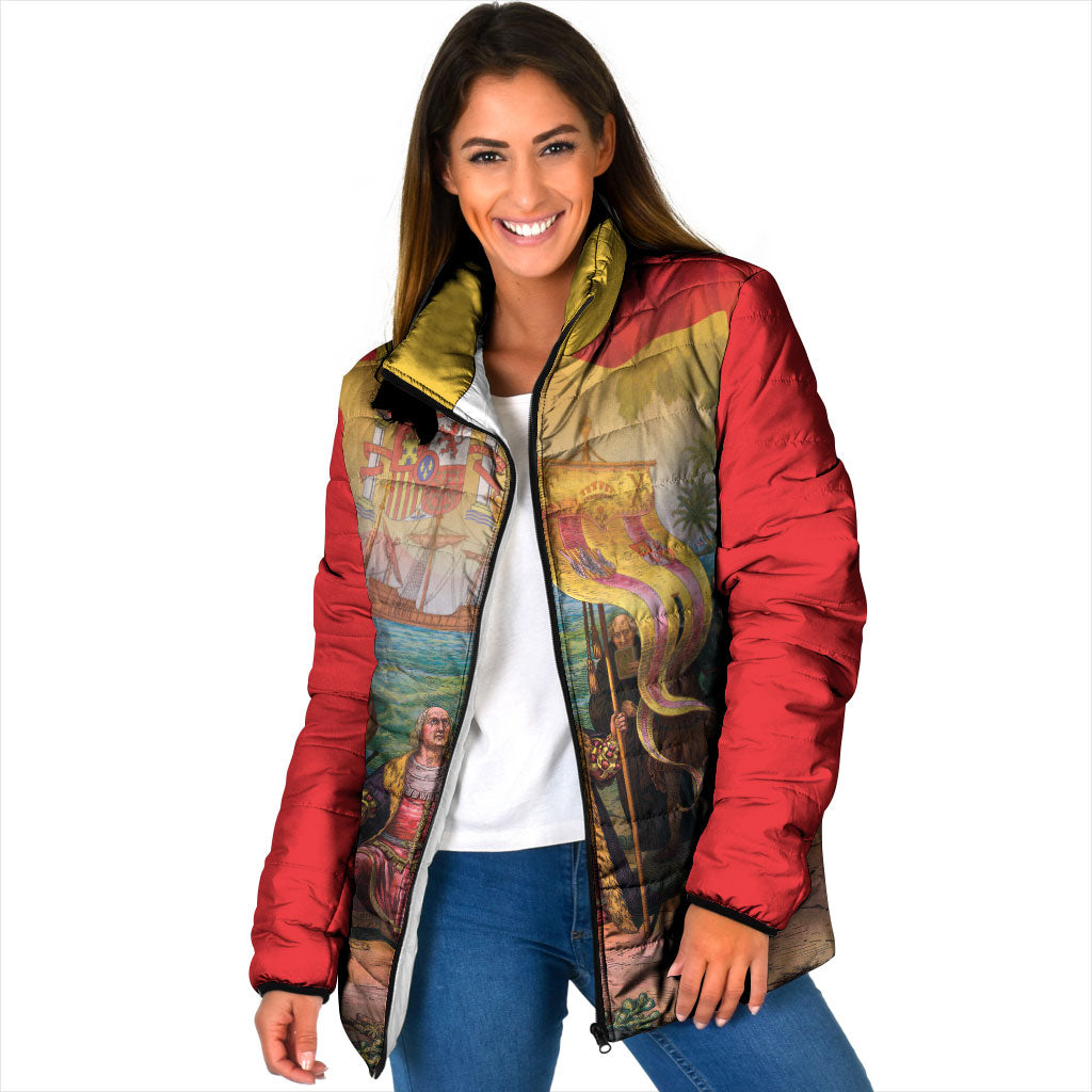 Spain National Day Padded Jacket Christopher Columbus Discovery 1492