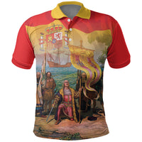 Spain National Day Polo Shirt Christopher Columbus Discovery 1492