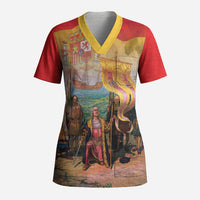 Spain National Day Scrub Top Christopher Columbus Discovery 1492