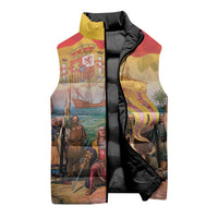 Spain National Day Sleeveless Puffer Jacket Christopher Columbus Discovery 1492