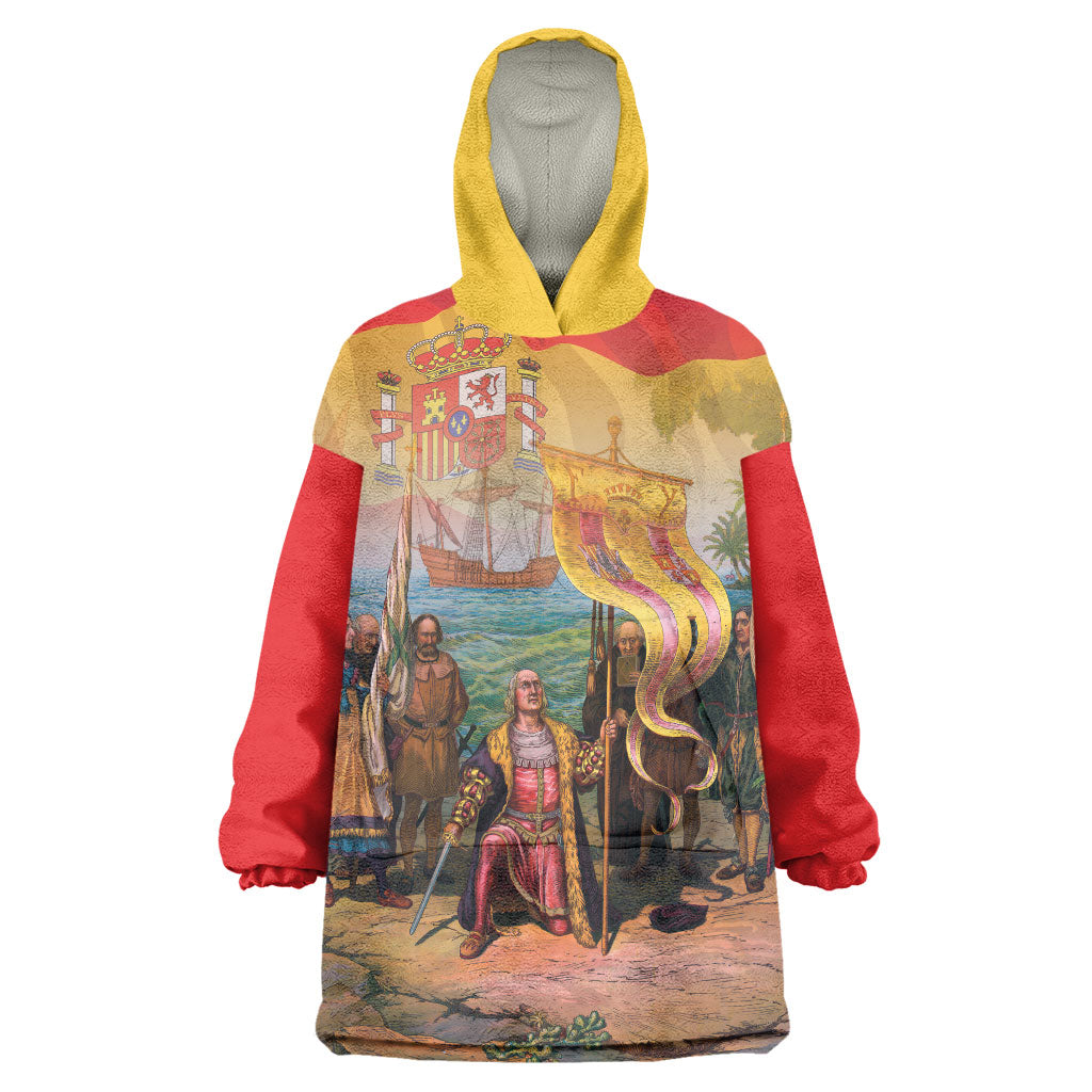 Spain National Day Wearable Blanket Hoodie Christopher Columbus Discovery 1492