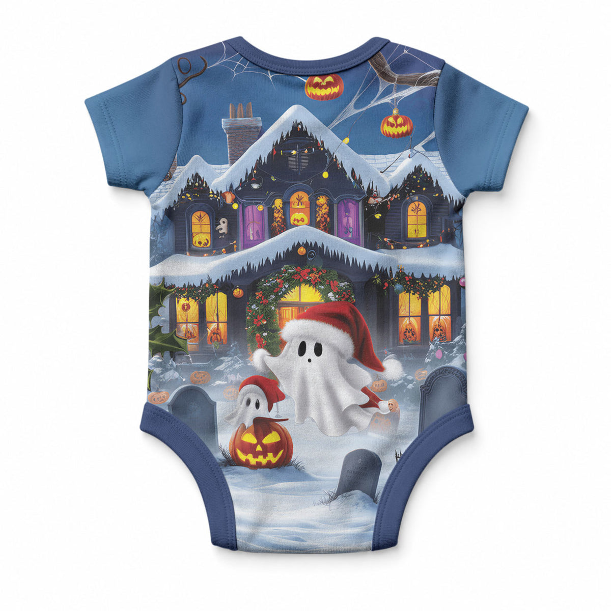 Halloween Christmas Baby Onesie Funny Ghost Santa Christmas