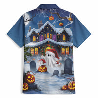 Halloween Christmas Hawaiian Shirt Funny Ghost Santa Christmas