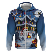 Halloween Christmas Hoodie Funny Ghost Santa Christmas