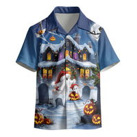 Halloween Christmas Kid Hawaiian Shirt Funny Ghost Santa Christmas