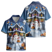 Halloween Christmas Kid Hawaiian Shirt Funny Ghost Santa Christmas