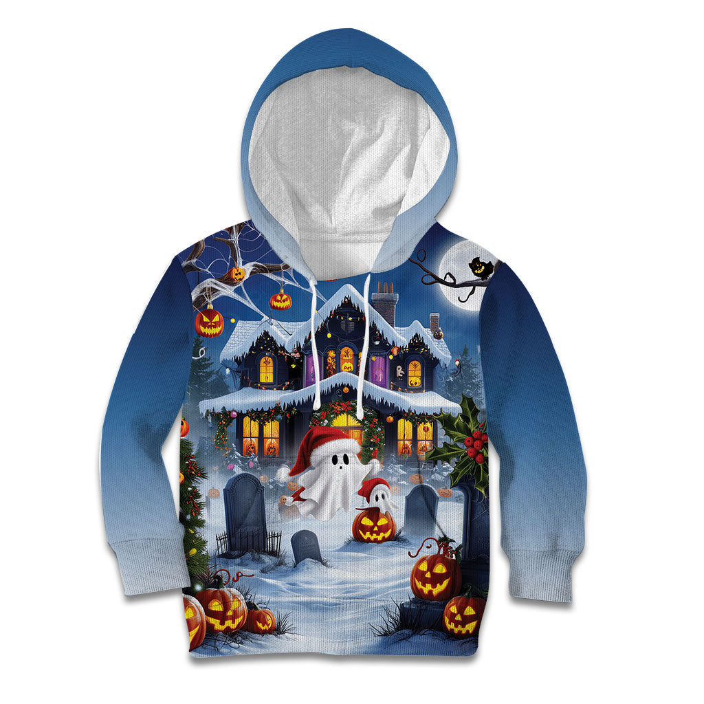 Halloween Christmas Kid Hoodie Funny Ghost Santa Christmas