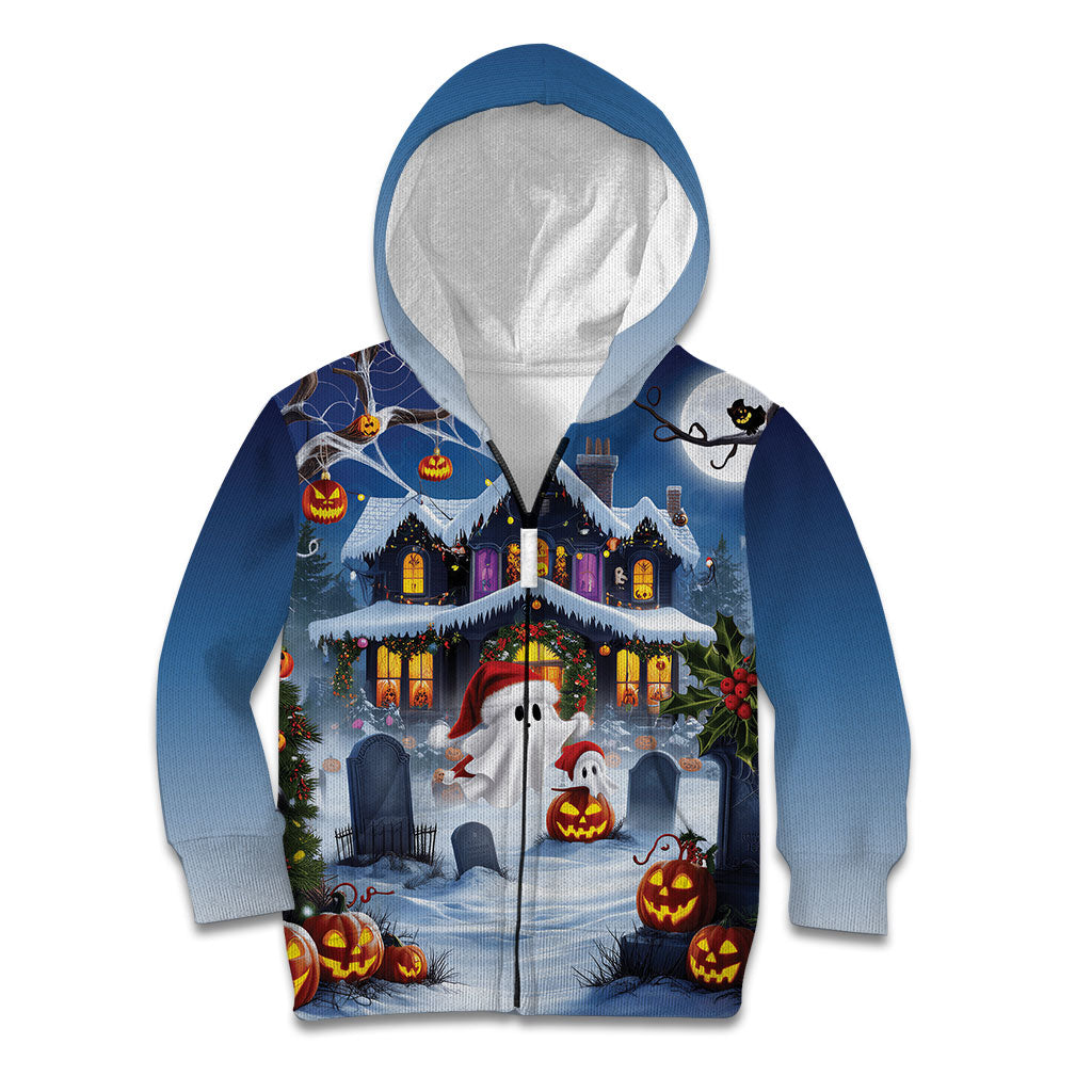 Halloween Christmas Kid Hoodie Funny Ghost Santa Christmas