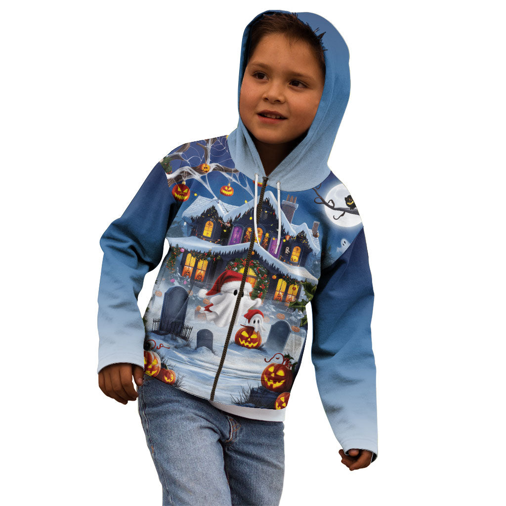 Halloween Christmas Kid Hoodie Funny Ghost Santa Christmas