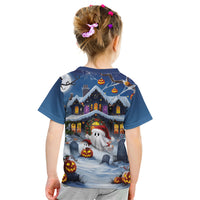 Halloween Christmas Kid T Shirt Funny Ghost Santa Christmas