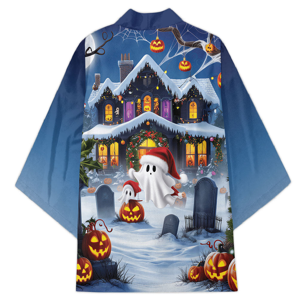 Halloween Christmas Kimono Funny Ghost Santa Christmas